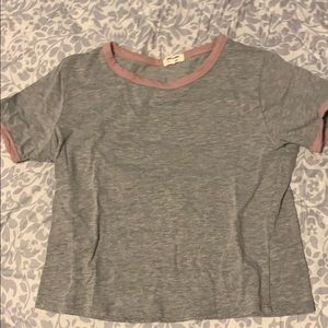 Grey, pink t shirt